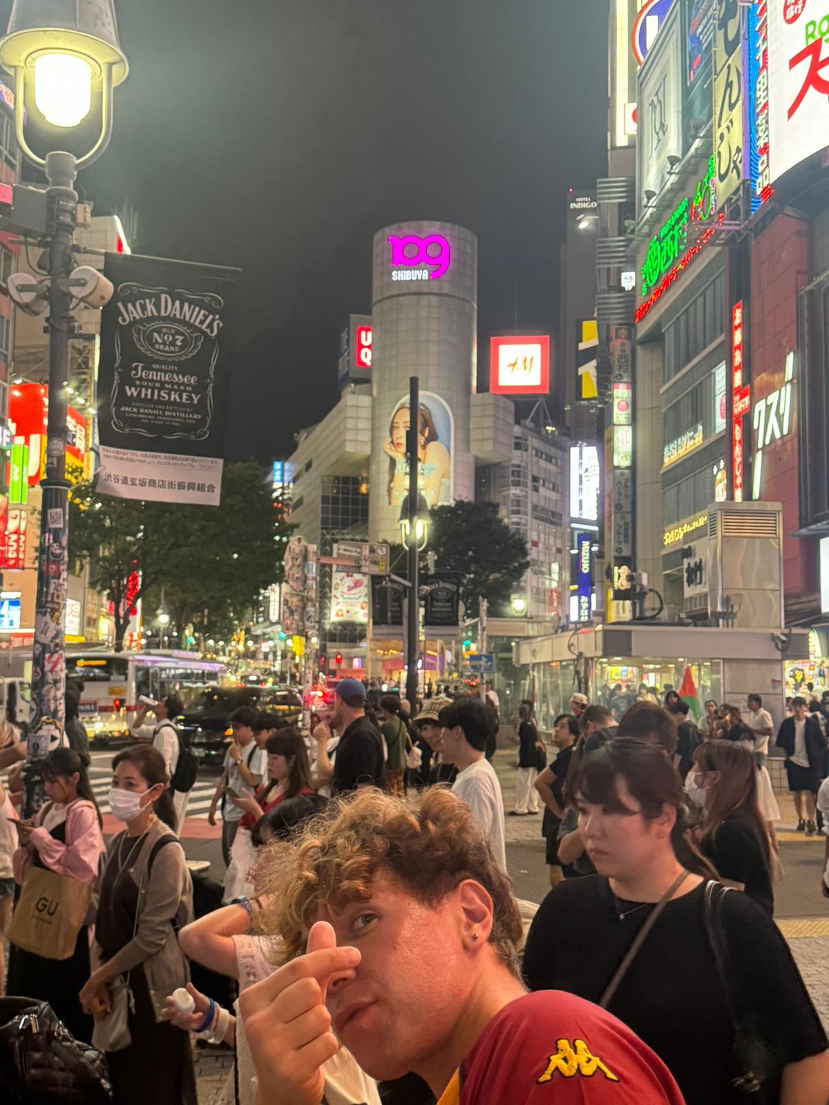 Shibuya crossing at night